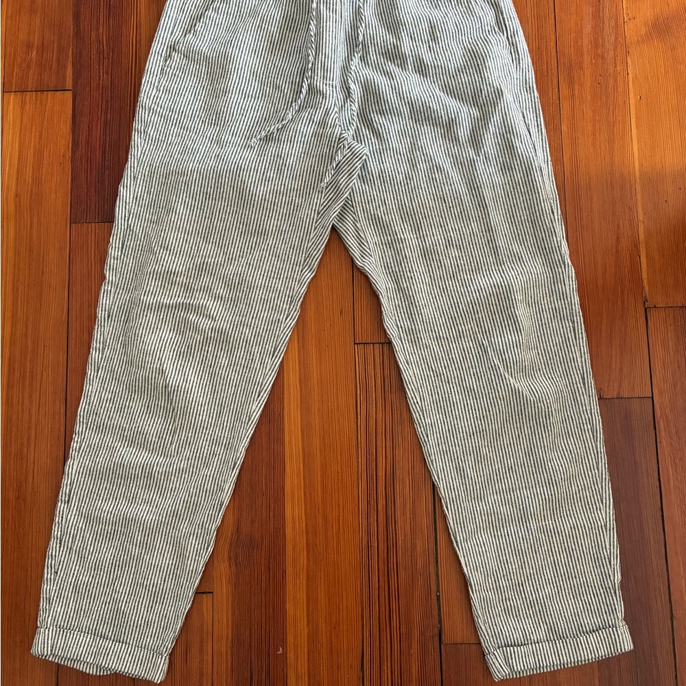 J. Crew Blue and White Pinstripe Pants